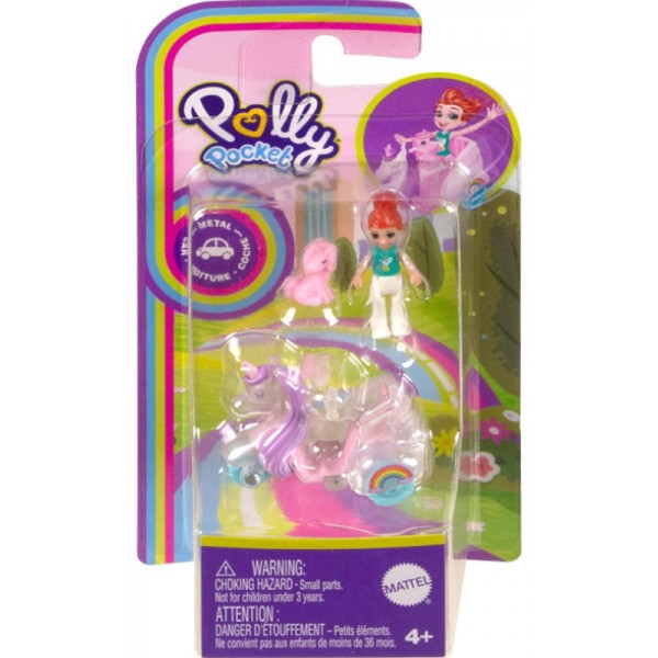 Polly Pocket - Véhicule Scooter avec Mini Poupée Lila et Licorne