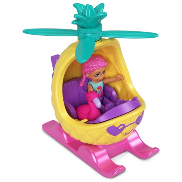 Polly Pocket - Véhicule Ananas avec Mini Poupée et Flamingo