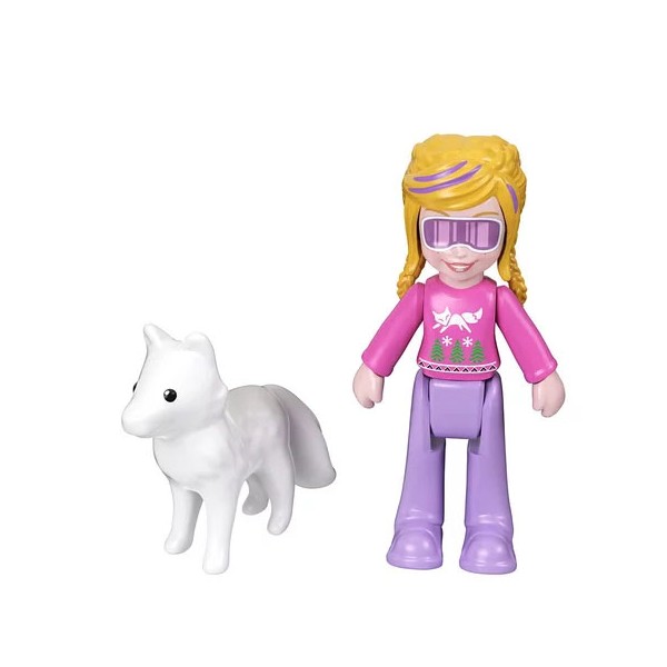 Polly Pocket - Coffret Renard Des Neiges avec Figurines et Accessoires