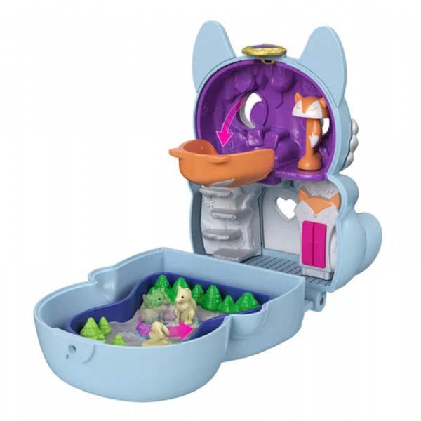 Polly Pocket - Coffret Renard Des Neiges avec Figurines et Accessoires