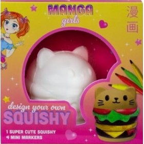 Kit DIY Manga Girls Squishy à Colorier - Hamburger