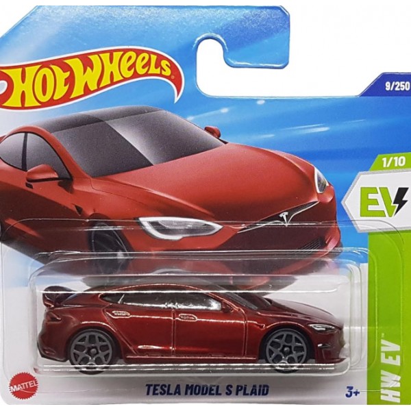 Hot Wheels Véhicule Miniature Tesla Model S Plaid HYW86