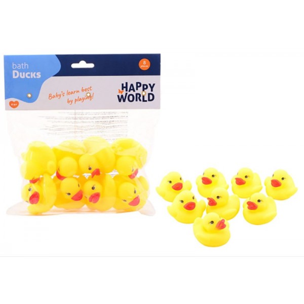 Canards de bain en caoutchouc - lot de 8