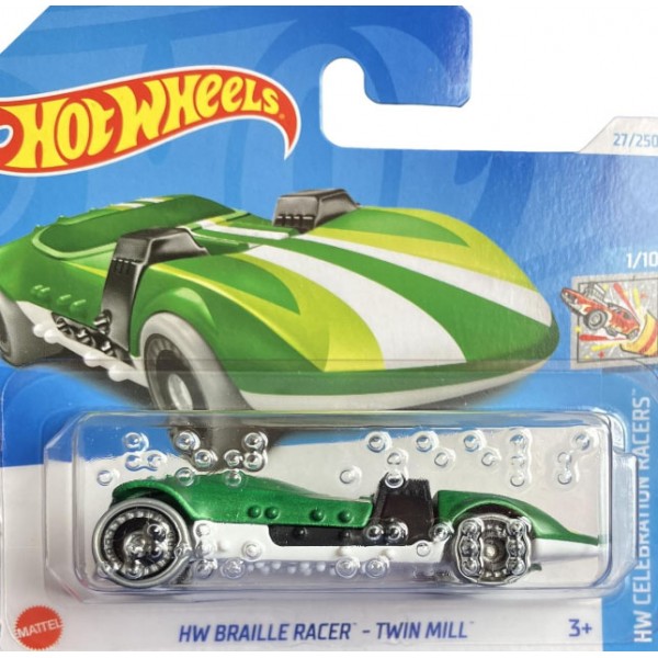 Hot Wheels Véhicule Miniature HW Braille Racer Twin Mill