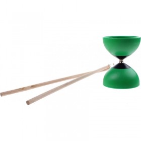 Diabolo avec bâtons en bois naturel - 4 couleurs