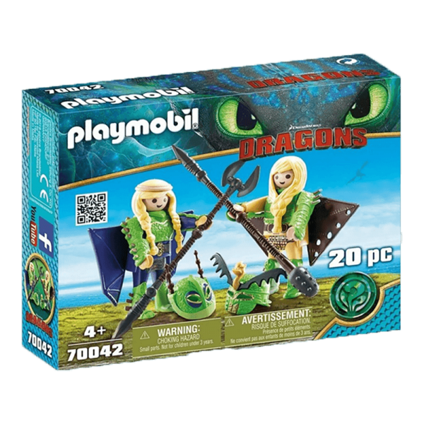 Playmobil Dragons Schorrie et Morrie en combinaison de vol