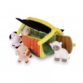 Ferme Textile avec ses 4 Peluches Animaux