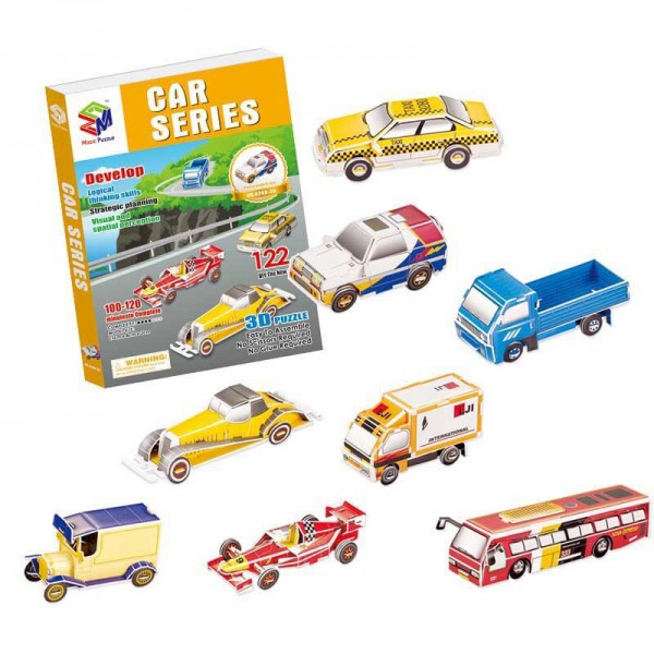 Puzzle 3D Car Series de 8 Véhicules Auto de Collection