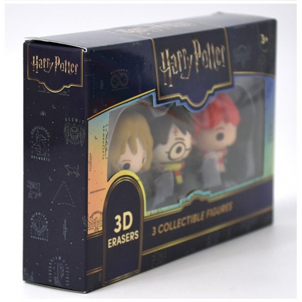Pack Harry Potter 3 Figurines Gomme 3D