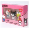Pack Hello Kitty And Friends 3 Figurines Gomme 3D