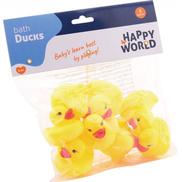 Canards de bain en caoutchouc - lot de 8