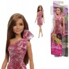 Poupée Barbie Brune avec Robe Scintillante Rose
