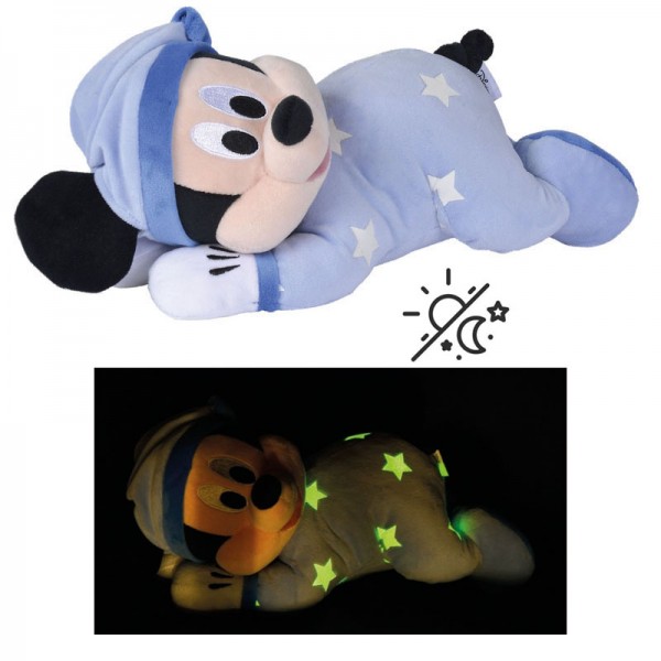 Peluche Disney Mickey Brille Dans La Nuit 30cm