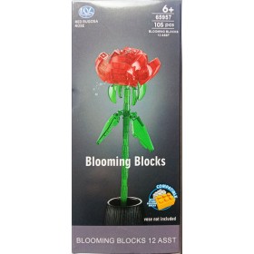 Blooming Bloks Rose Rouge du Japon 105 pièces