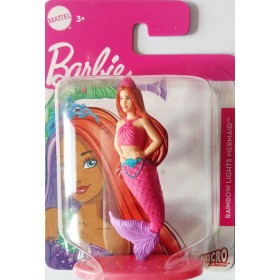 Figurine Barbie Micro Collection Sirène Arc en Ciel Etincelant
