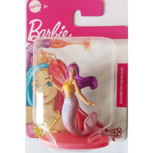 Figurine Barbie Micro Collection Sirène Arc en Ciel
