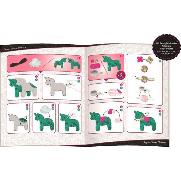 Kit DIY Porte Clé Licorne à Paillettes à assembler - LENA