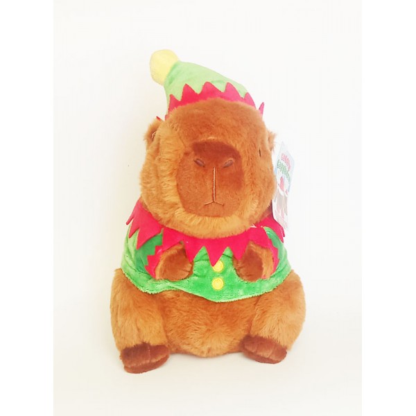 Peluche Capybara Tenue Noel 25cm - Whitehouse Leisure