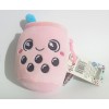 Peluche Bubble Tea Bagclip 10cm Rose