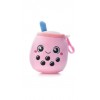 Peluche Bubble Tea Bagclip 10cm Rose