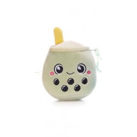 Peluche Bubble Tea Bagclip 10cm Grise