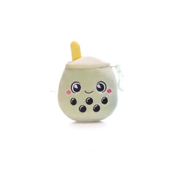 Peluche Bubble Tea Bagclip 10cm Grise