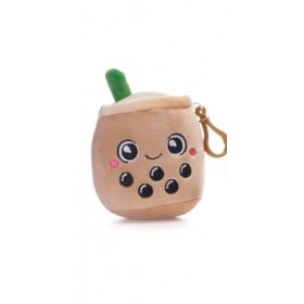 Peluche Bubble Tea Bagclip 10cm Marron