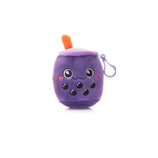 Peluche Bubble Tea Bagclip 10cm Violet