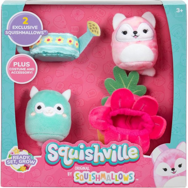 Peluches Squishville Mini Squishmallows - Pack Accessoires Ready Set Grow