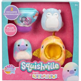 Peluches Squishville Mini Squishmallows - Pack Accessoires Fishy Friends