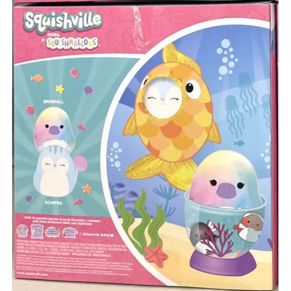 Peluches Squishville Mini Squishmallows - Pack Accessoires Fishy Friends