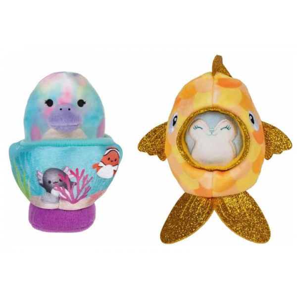 Peluches Squishville Mini Squishmallows - Pack Accessoires Fishy Friends