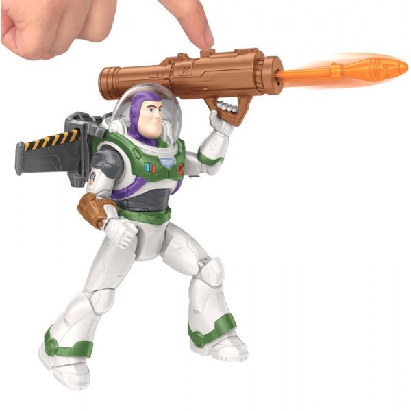 Disney Buzz L'Eclair Avec Equipement de Mission - Figurine Articulée 13cm