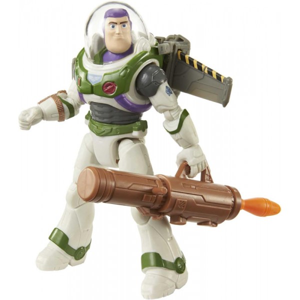 Disney Buzz L'Eclair Avec Equipement de Mission - Figurine Articulée 13cm
