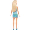 Poupée Barbie Blonde en Robe Eté à Imprimé Logo Bleu