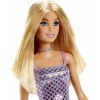 Poupée Barbie Blonde en Mini Robe à Paillettes Mauve