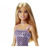 Poupée Barbie Blonde en Mini Robe à Paillettes Mauve