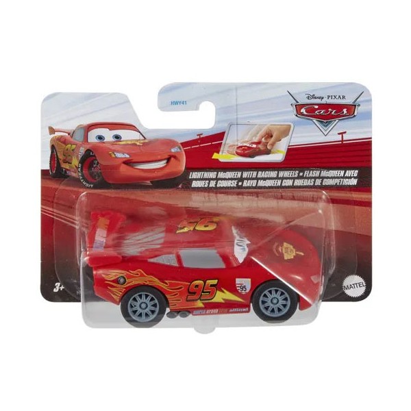 Voiture Disney Pixar 1/43 Flash McQueen Avec Roues de Course
