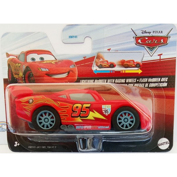 Voiture Disney Pixar Cars 1/43 Flash McQueen Avec Roues de Course