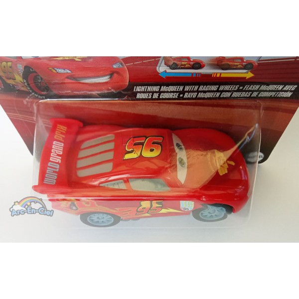 Voiture Disney Pixar Cars 1/43 Flash McQueen Avec Roues de Course