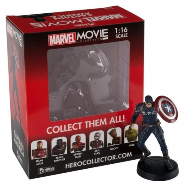 Marvel Movie Figurine Captain America 1:16 et Magazine