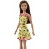Poupée Barbie Brune Chic en Robe Papillon Jaune