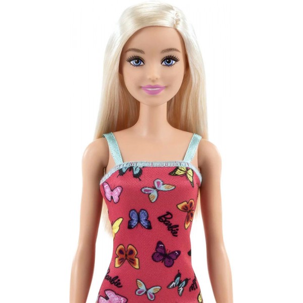 Poupée Barbie Blonde Chic en Robe Papillon Rose