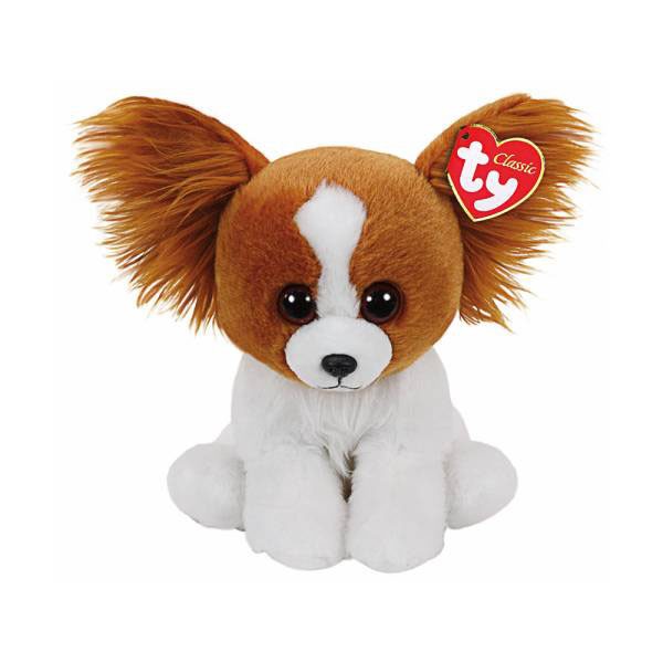 Peluche Ty Classic Beanie Barks le Chien Papillon 25cm