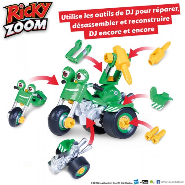 Figurine TOMY Ricky Zoom DJ Mécanicien - 17 pièces
