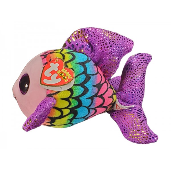 Peluche Ty Beanie Boos Flippy Le Poisson Multicolore 15cm
