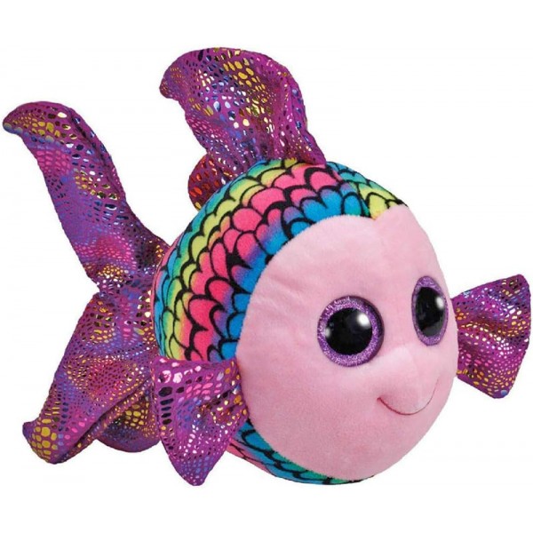 Peluche Ty Beanie Boos Flippy Le Poisson Multicolore 15cm