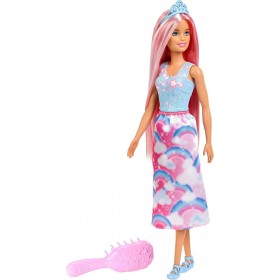 Poupée Barbie Dreamtopia Princesse Rainbow aux Cheveux Roses Magiques