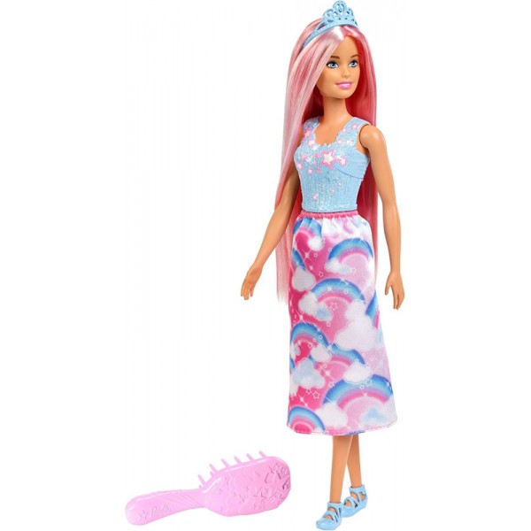 Poupée Barbie Dreamtopia Princesse Rainbow aux Cheveux Roses Magiques