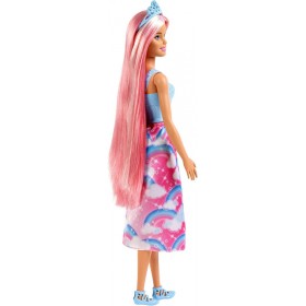 Poupée Barbie Dreamtopia Princesse Rainbow aux Cheveux Roses Magiques